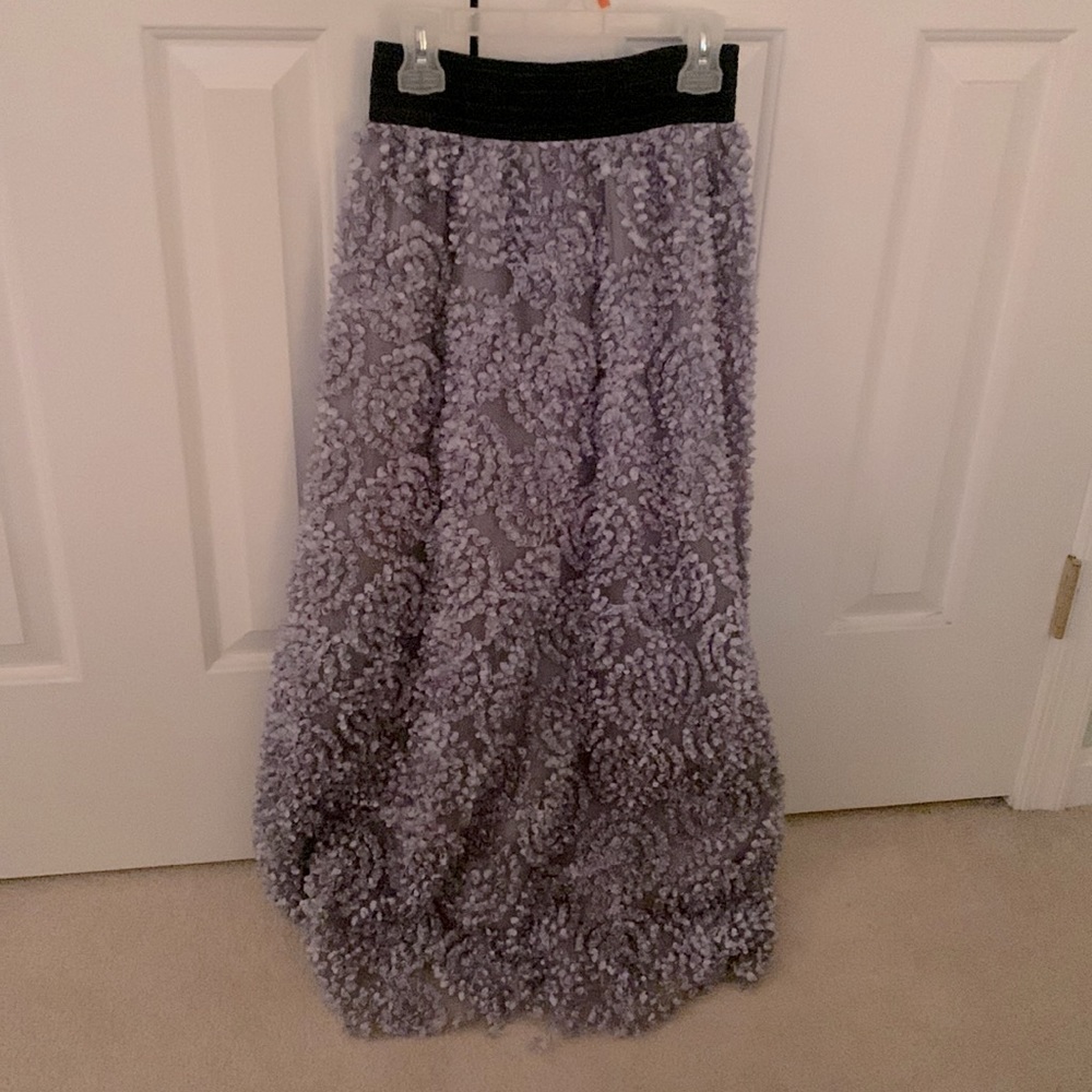 Wish floor length textured skirt